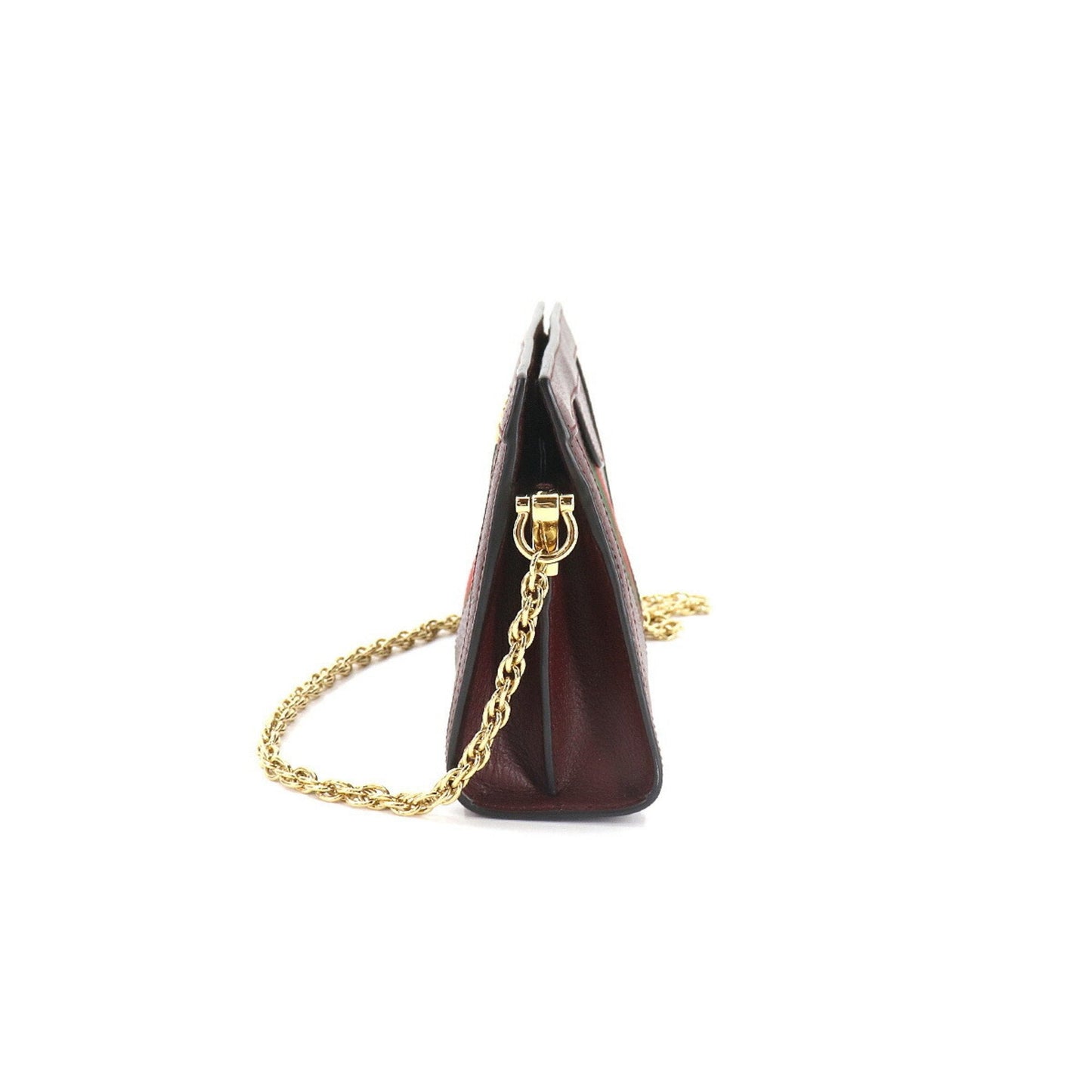 Gucci Ophidia GG Small Shoulder Bag Leather Bordeaux 503877