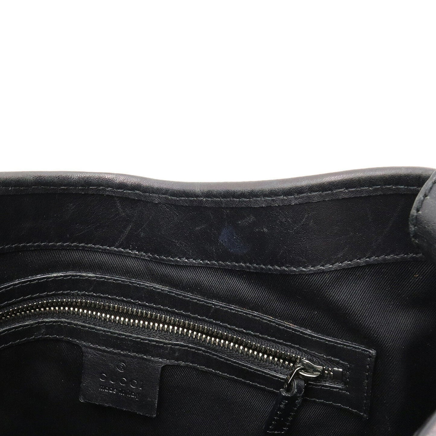 GUCCI GG Canvas New Jackie Shoulder Bag Leather Black 110291