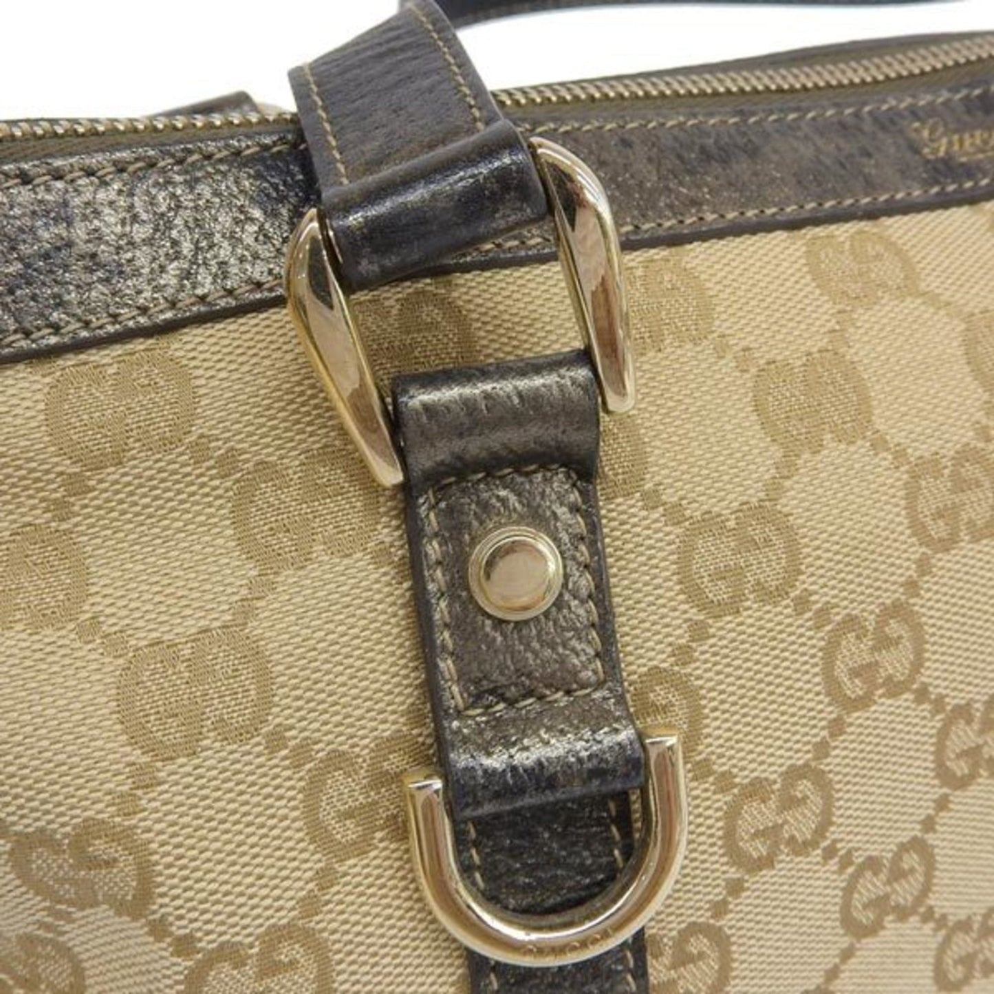 GUCCI GG Canvas Tote Bag 141470 Beige Women's