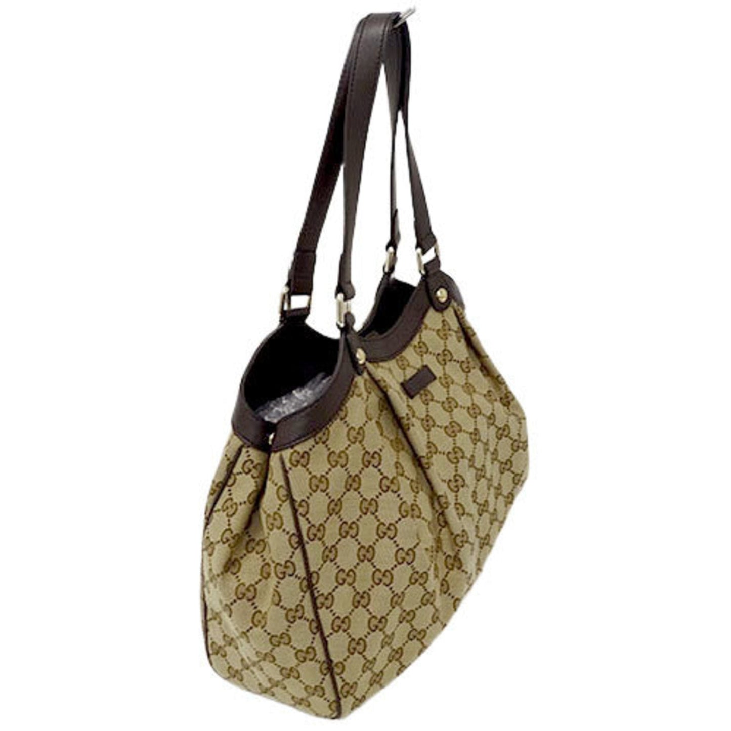 Gucci Bag Ladies Tote Shoulder GG Canvas Brown Beige 388919