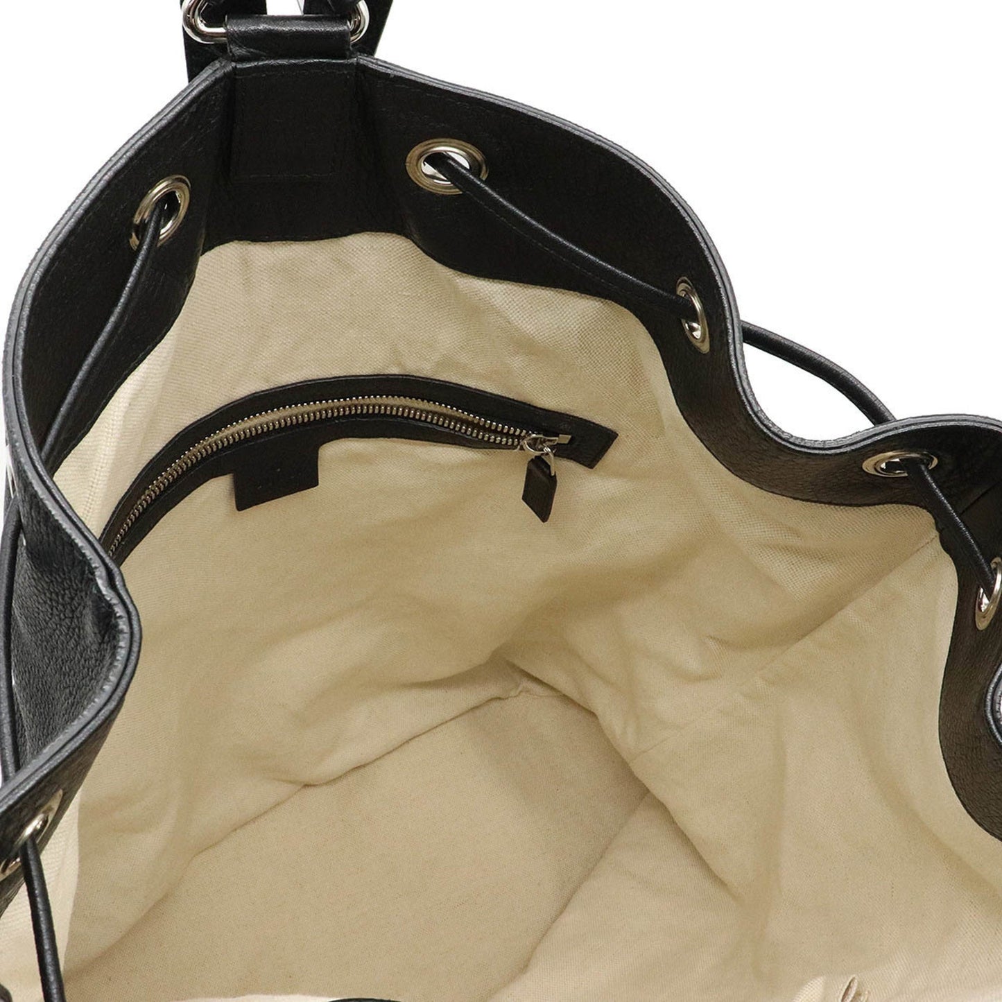 Gucci Soho Backpack Rucksack Leather Black 368587