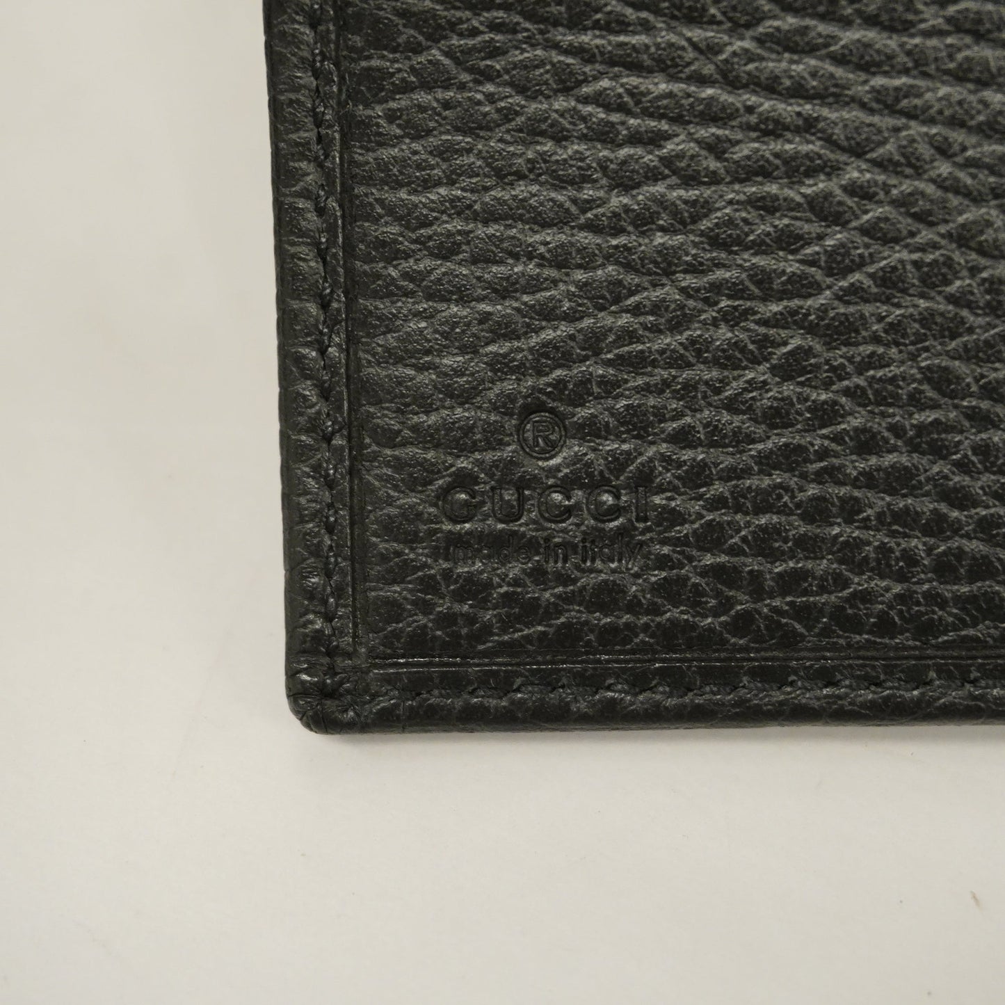 GUCCIAuth  GG Marmont Gold Hardware 456122 Women's Leather Wallet Black