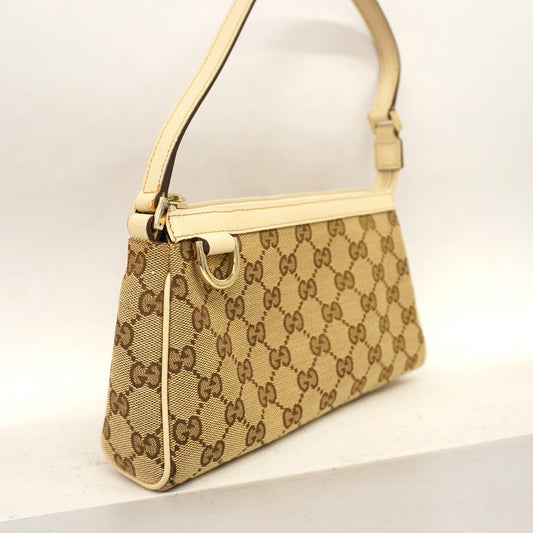 Gucci  GG Canvas Pouch 145750 Women's Pouch Beige,Ivory