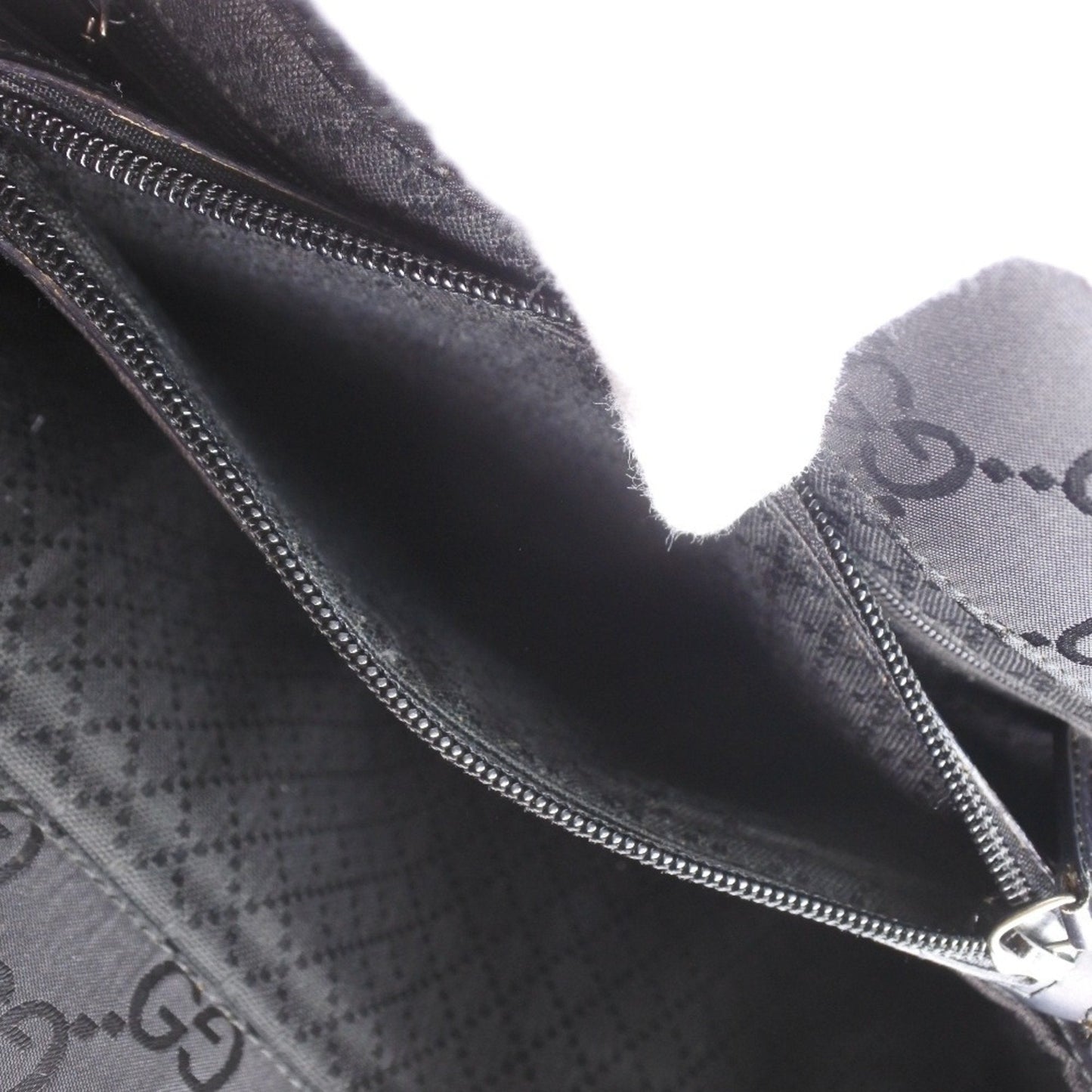 Gucci Bamboo 002-1010 GG Canvas Black Unisex Tote Bag