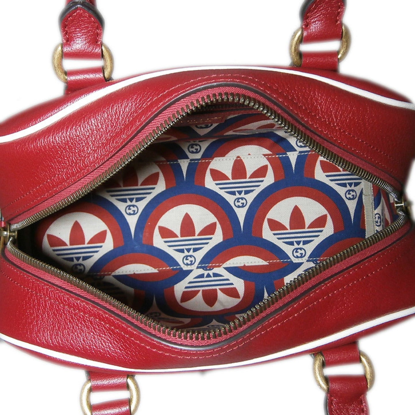 Gucci adidasxGucci Collaboration Mini Duffle Bag Boston Leather Red 702397