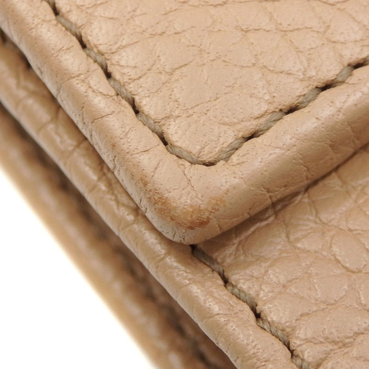 Gucci trifold wallet ladies beige leather 598207 GG
