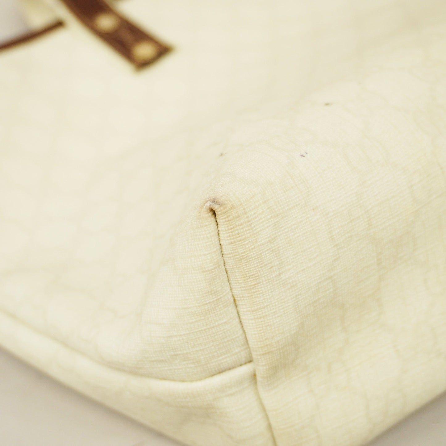 Gucci  Tote Bag 211134 Women's GG Supreme,Leather Tote Bag Brown,Ivory