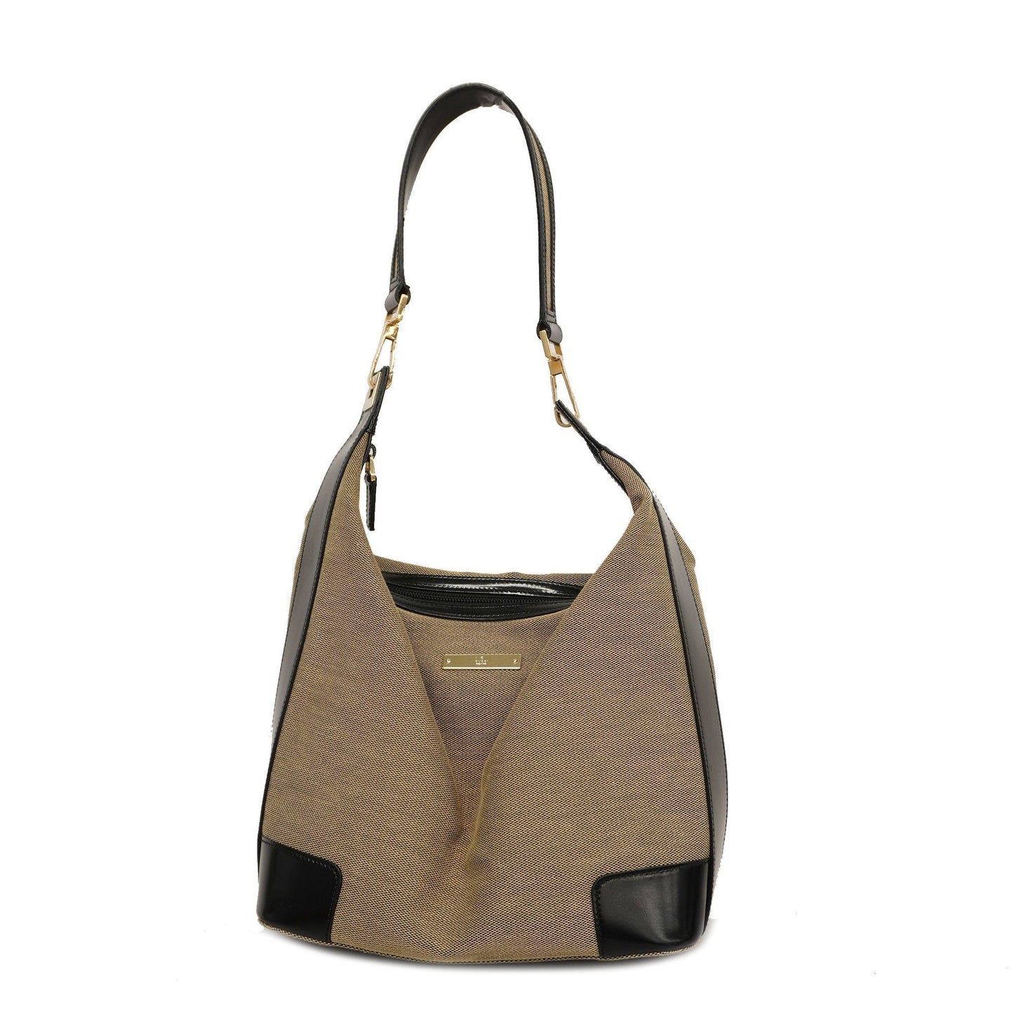 Gucci  Shoulder Bag 001 4204 Women's Canvas,Leather Shoulder Bag Beige,Black