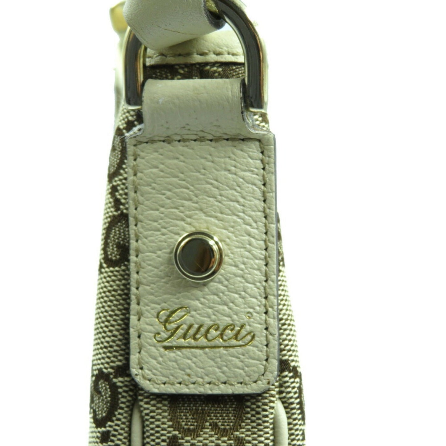 Gucci Abbey Line GG Canvas Leather Beige 130738 Handbag One Shoulder Bag 0045GUCCI
