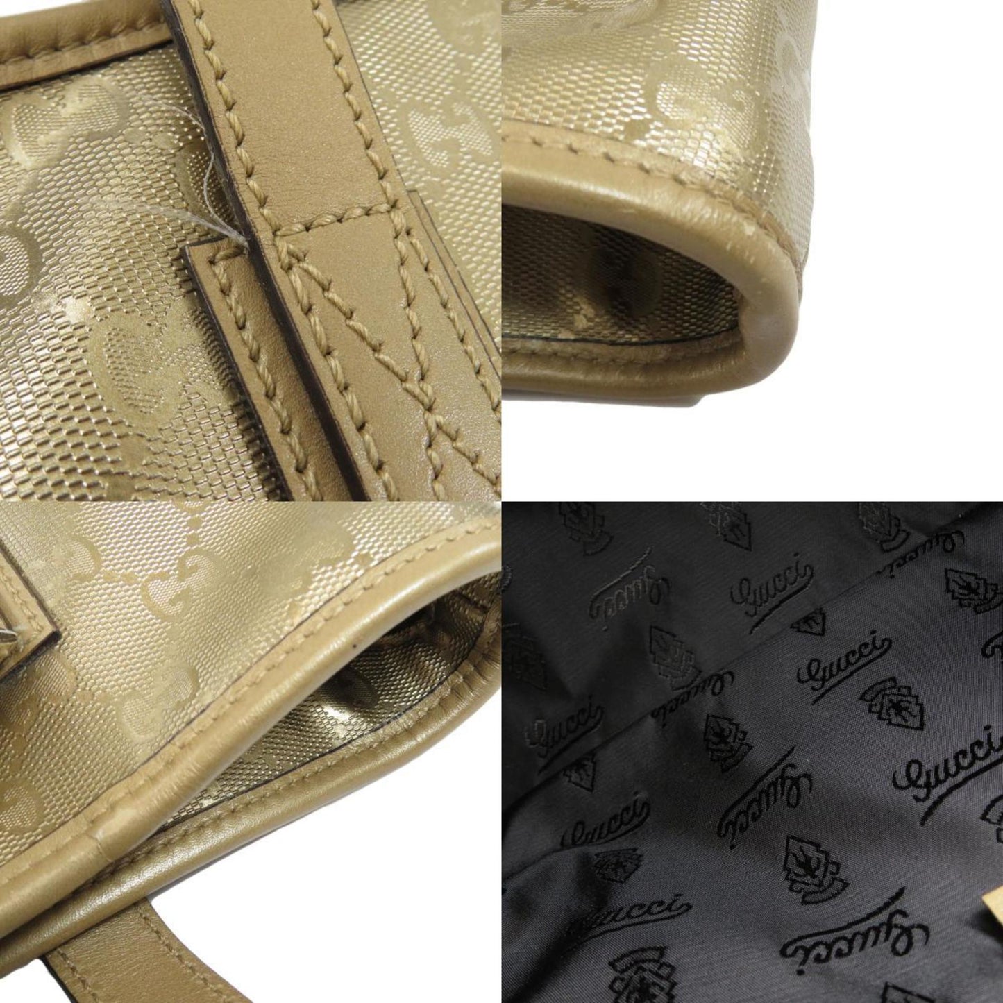 Gucci 211138 GG Imprime Handbag PVC Ladies
