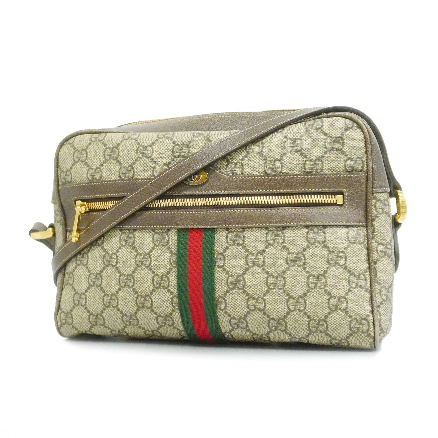 GUCCIAuth  Sherry Line Shoulder Bag 517080 GG Supreme,Leather Beige,Brown