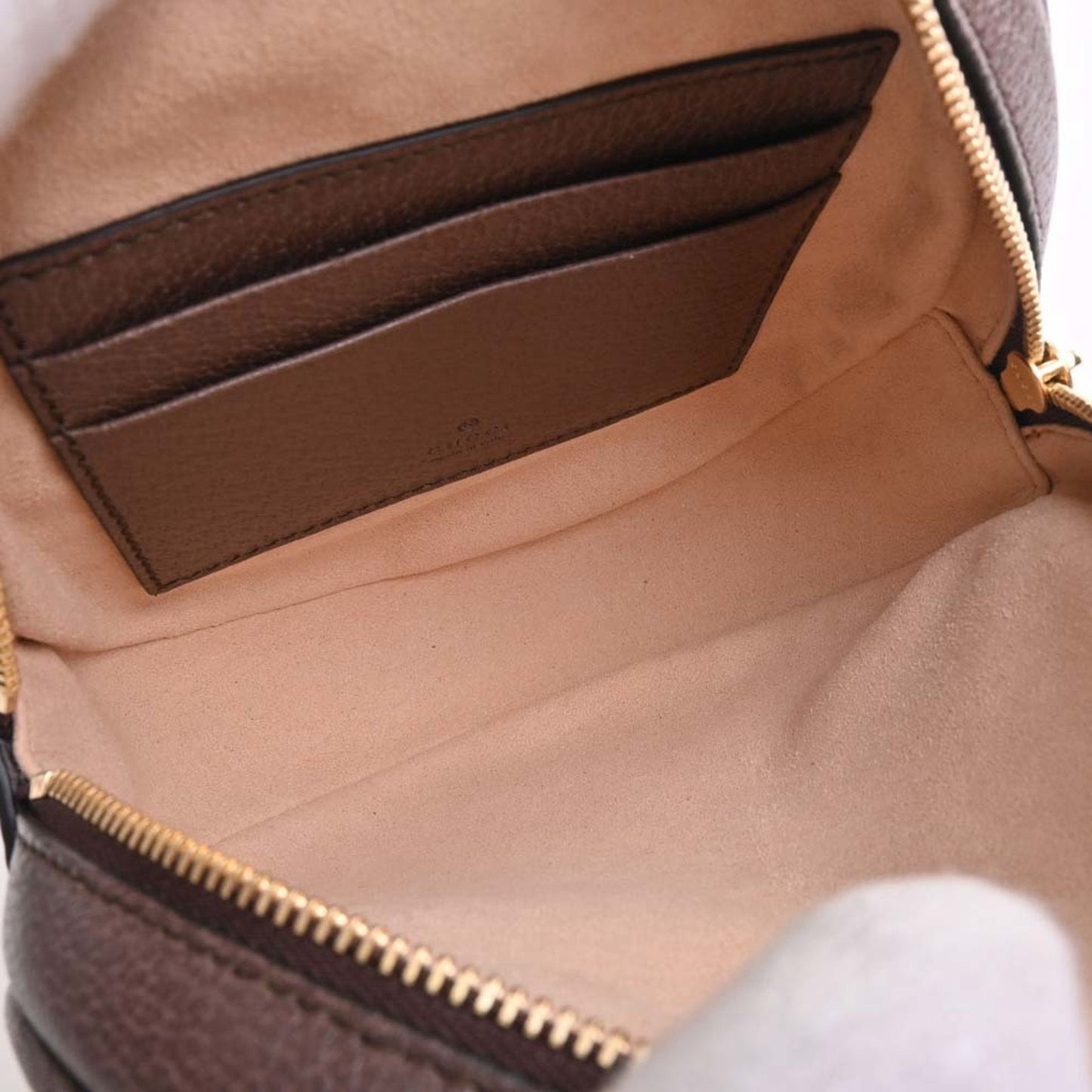 GUCCI Offdia GG Supreme Leather Rucksack Backpack 598661 Beige Brown Women's
