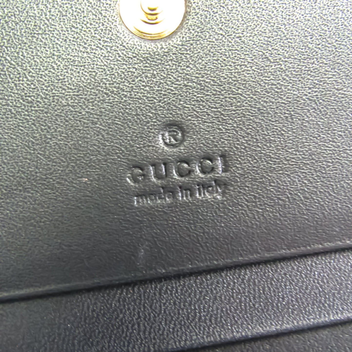 Guccissima 410120 Leather Card Case Black