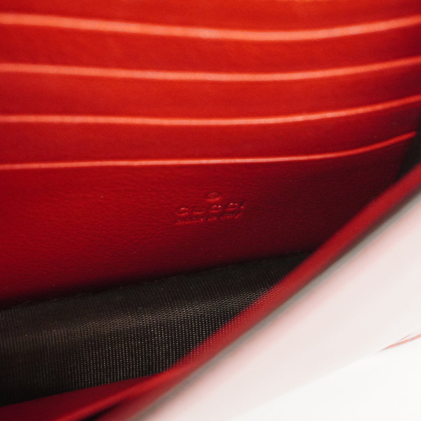 GUCCI  Interlocking G 510304 Women's Leather Shoulder Bag Red Color