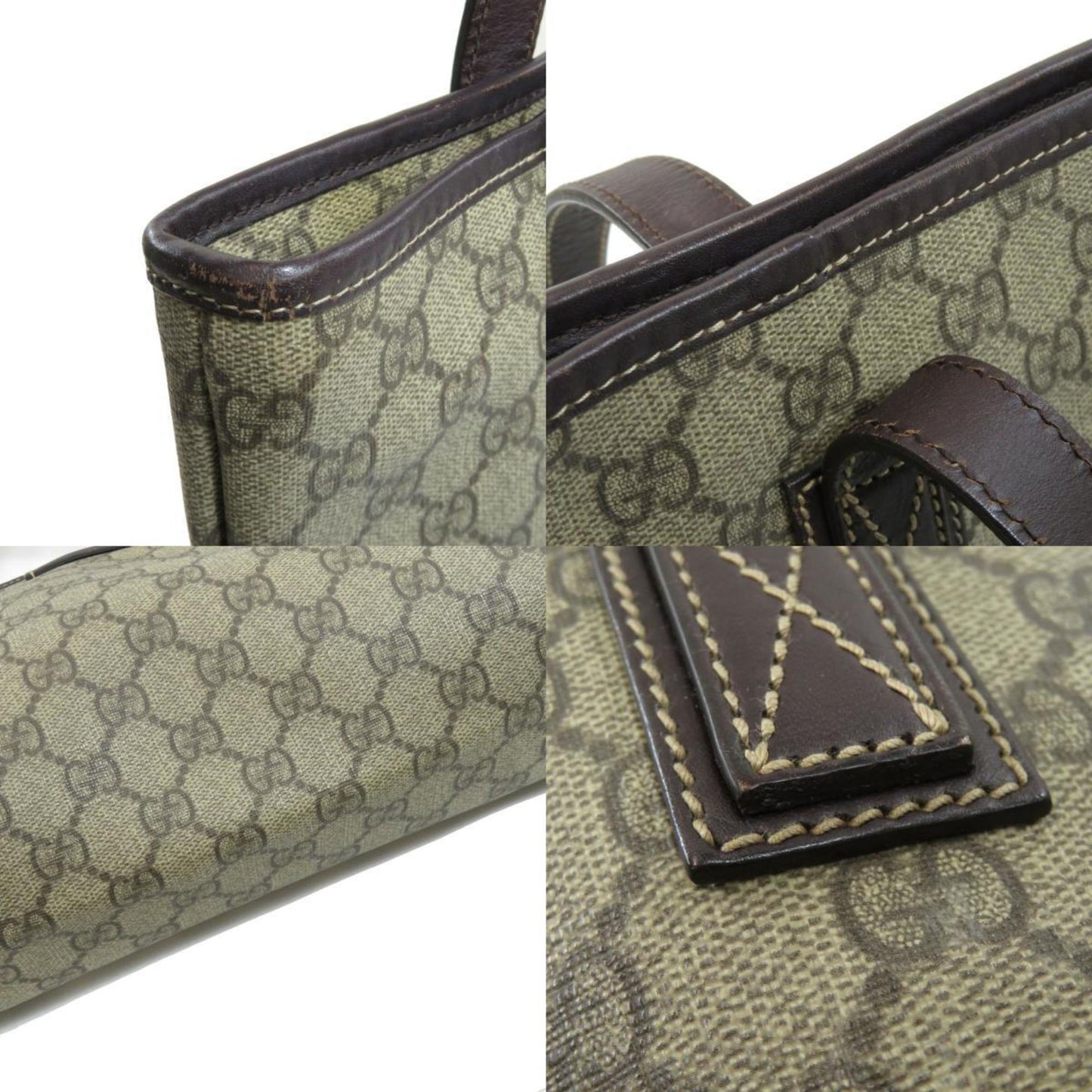 Gucci 211138 GG Handbag Leather / PVC Ladies GUCCI