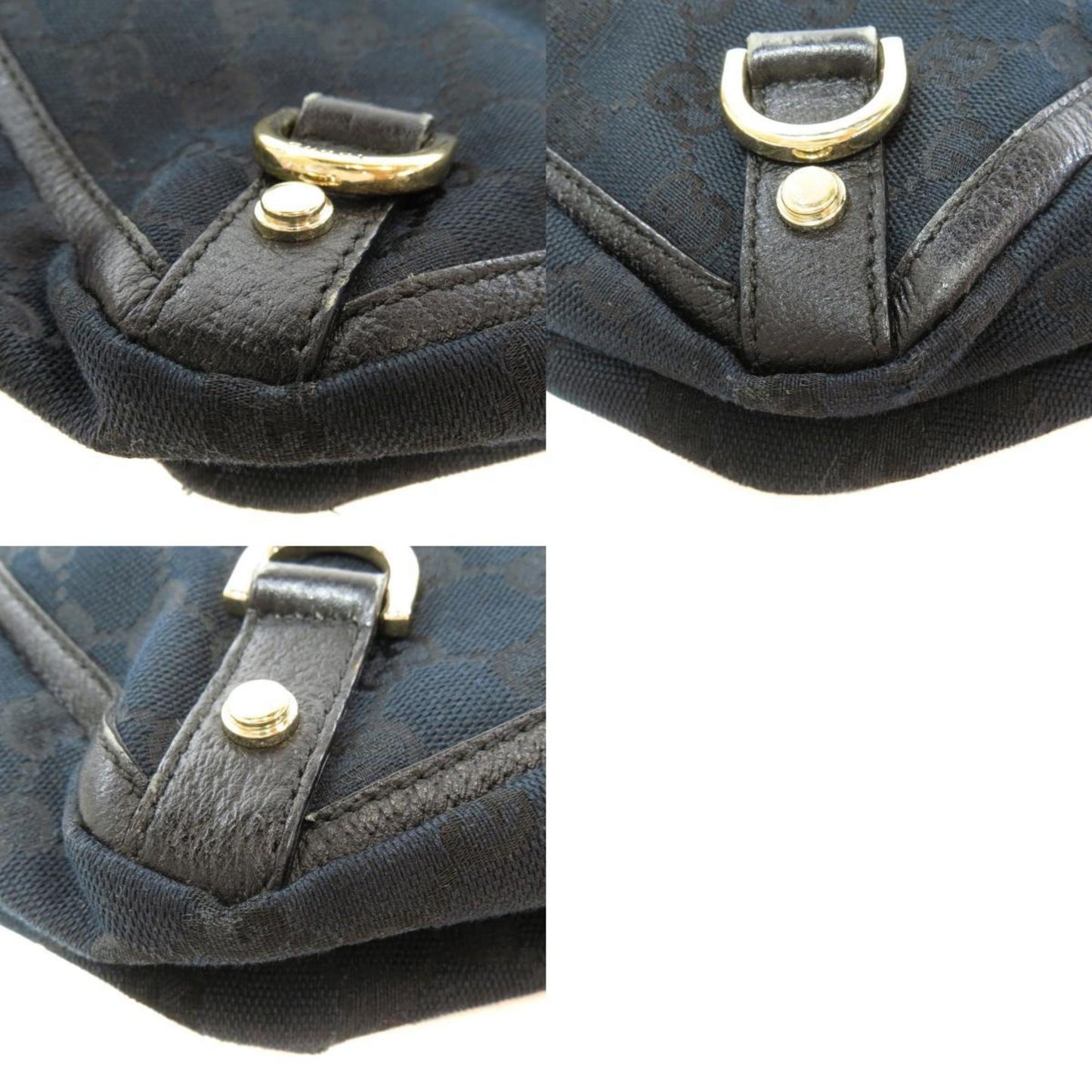 Gucci 130739 GG Tote Bag Canvas Leather Ladies