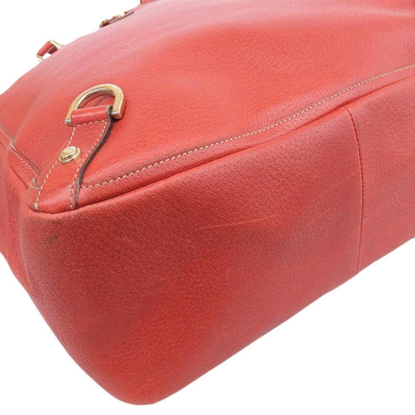 Gucci Bag Ladies Tote Handbag Abbey Leather Red 130733 Large