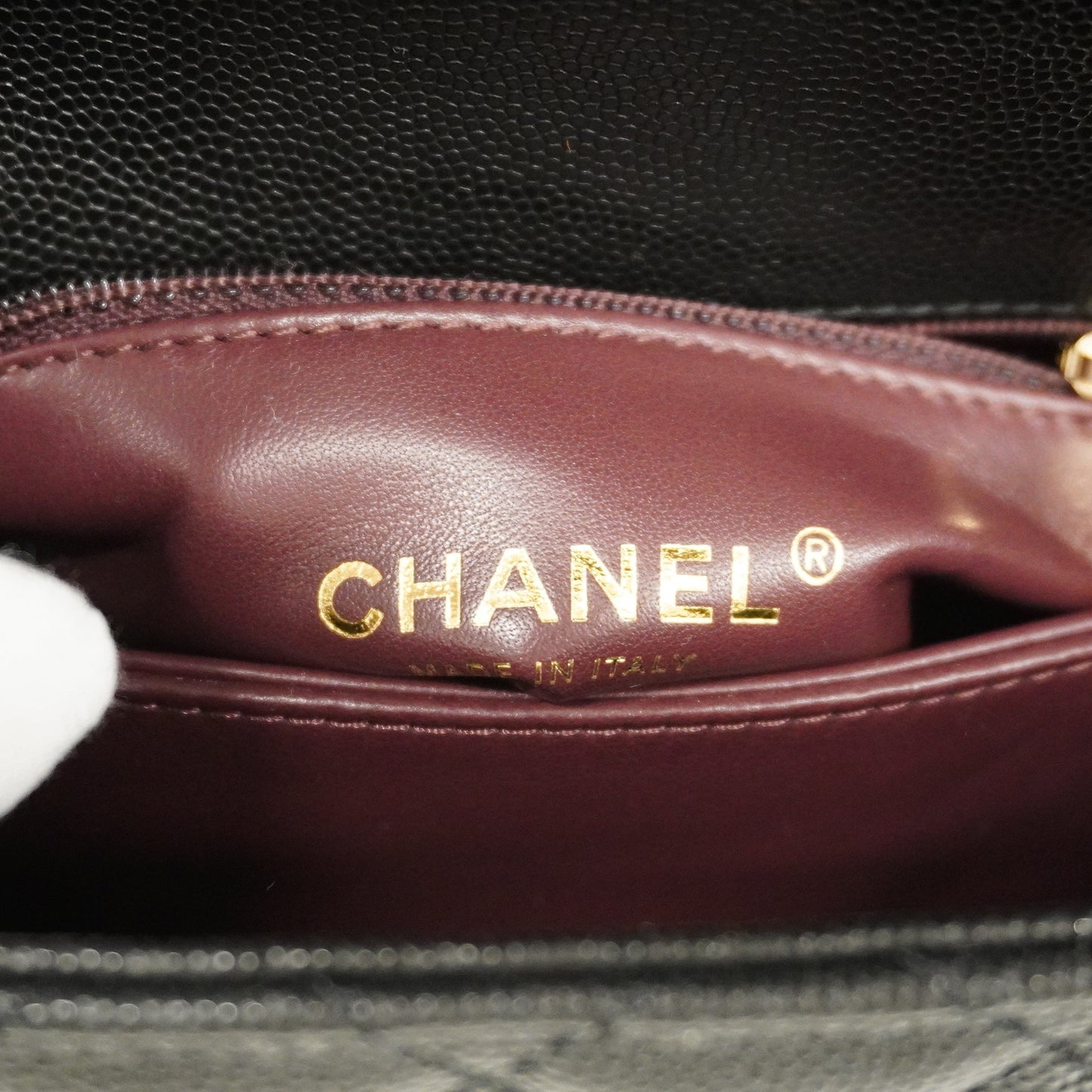 CHANELAuth  Matelasse Chain Shoulder Women's Caviar Leather Handbag,Shoulder Bag