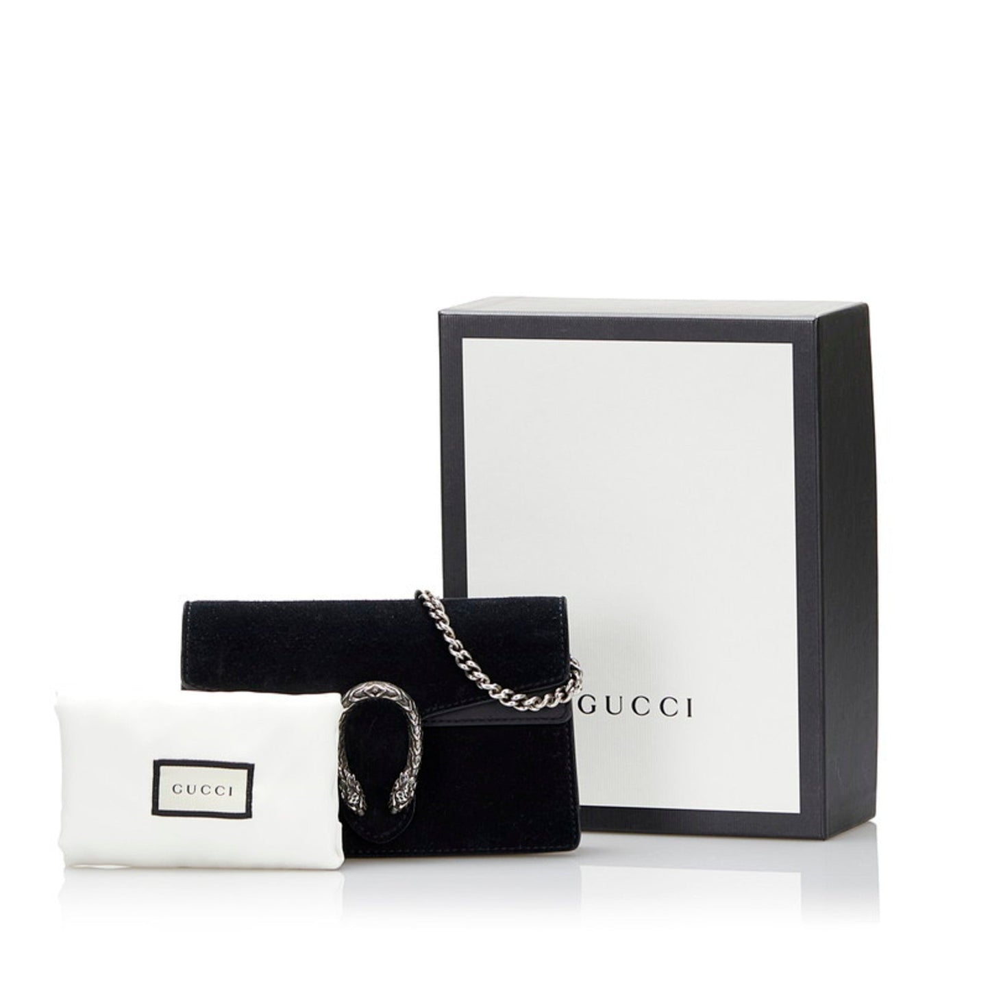 Gucci Dionysus Chain Shoulder Bag 476432 Black Suede Ladies GUCCI