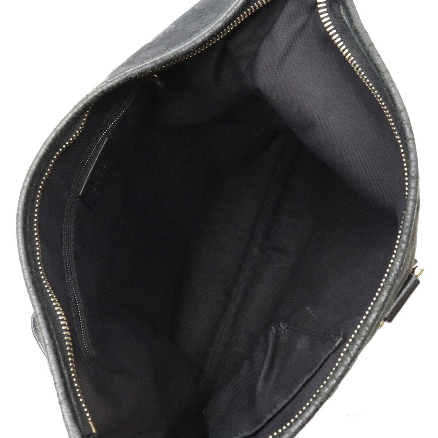 GUCCI GG canvas shoulder bag leather black 131326