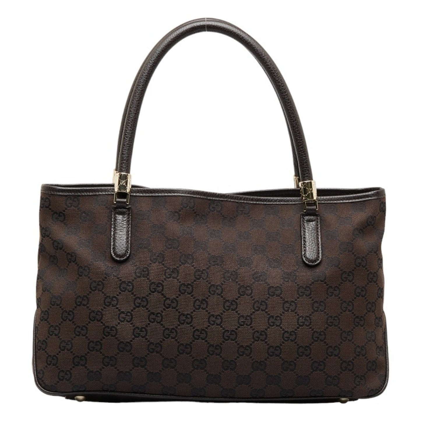GUCCI GG Canvas Handbag Shoulder Bag 290826 Brown Leather Women's