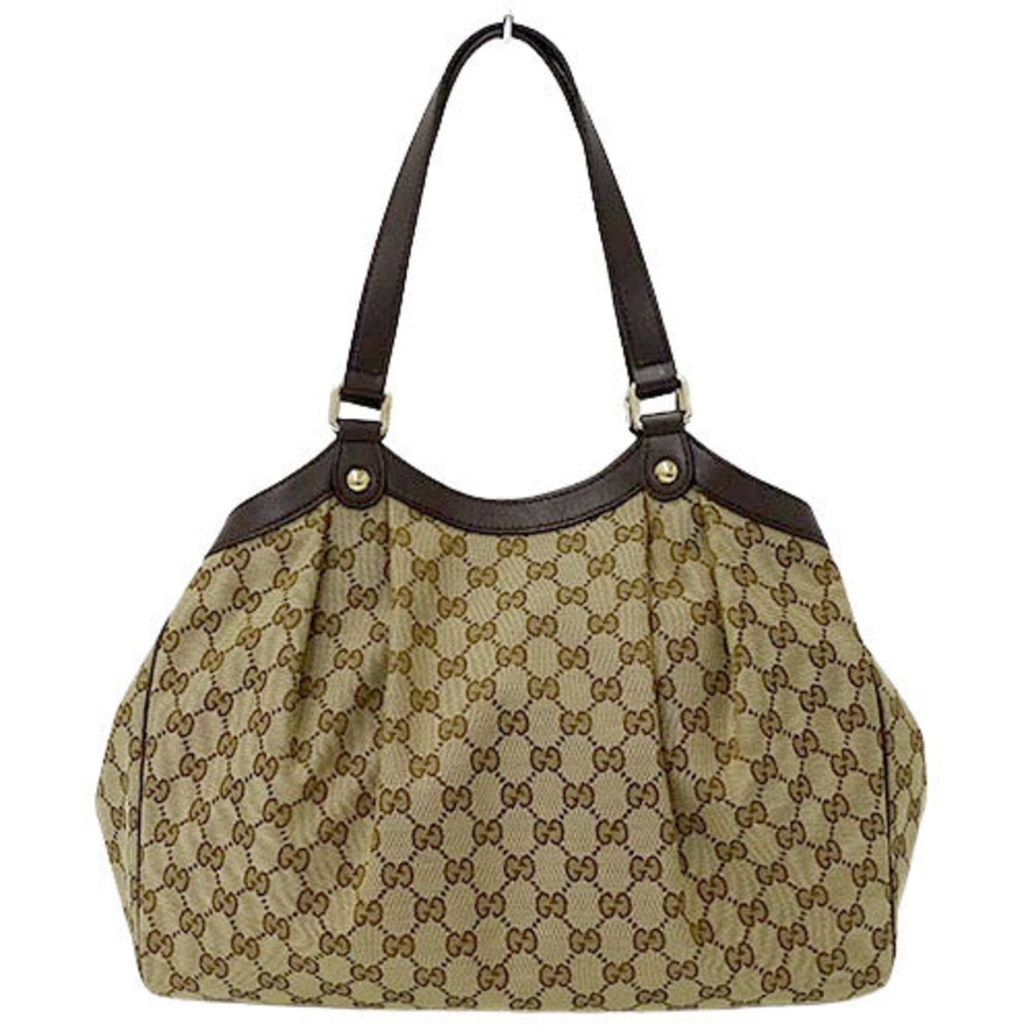 Gucci Bag Ladies Tote Shoulder GG Canvas Brown Beige 388919