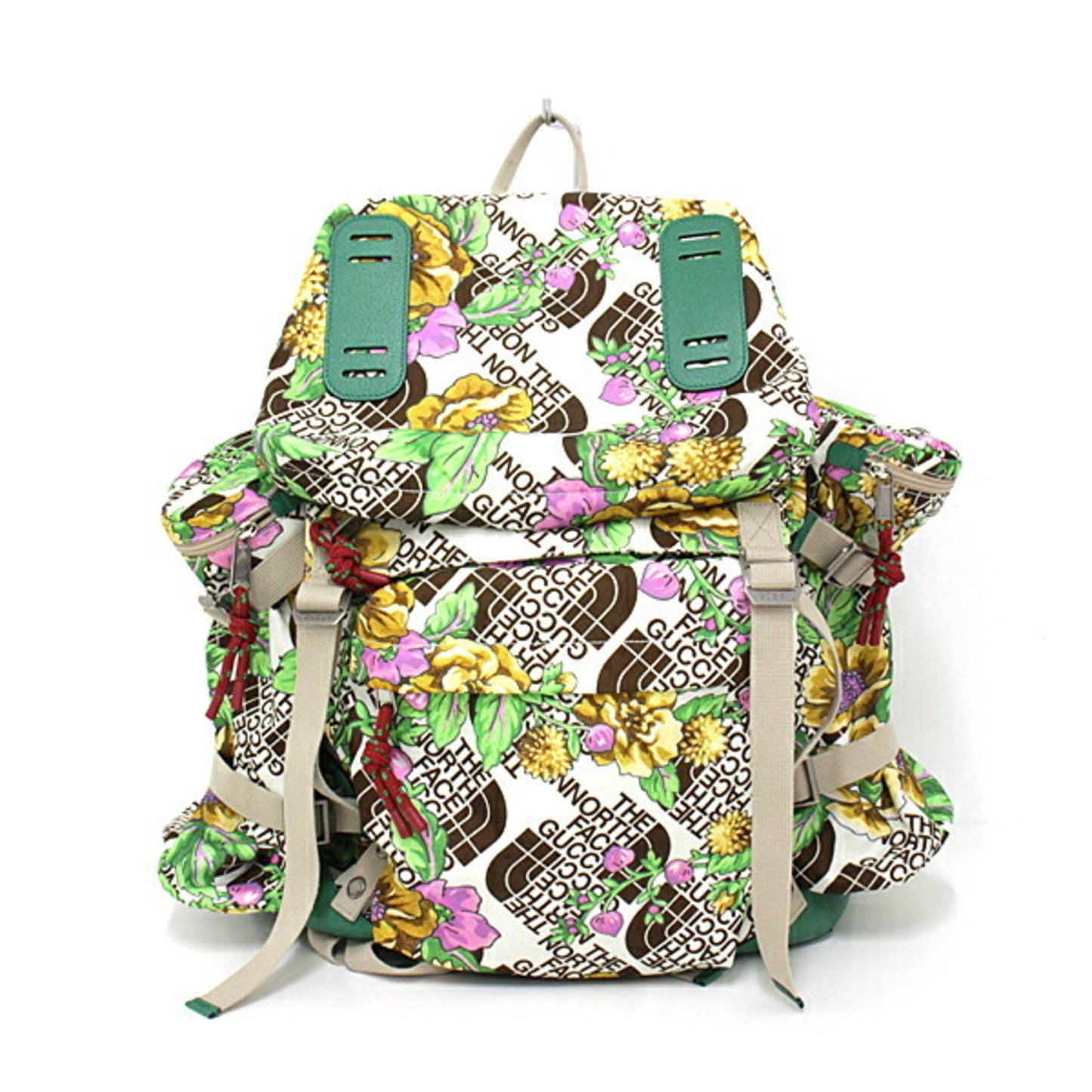 Gucci / North Face collaboration Gucci The large floral backpack 650294 green flower