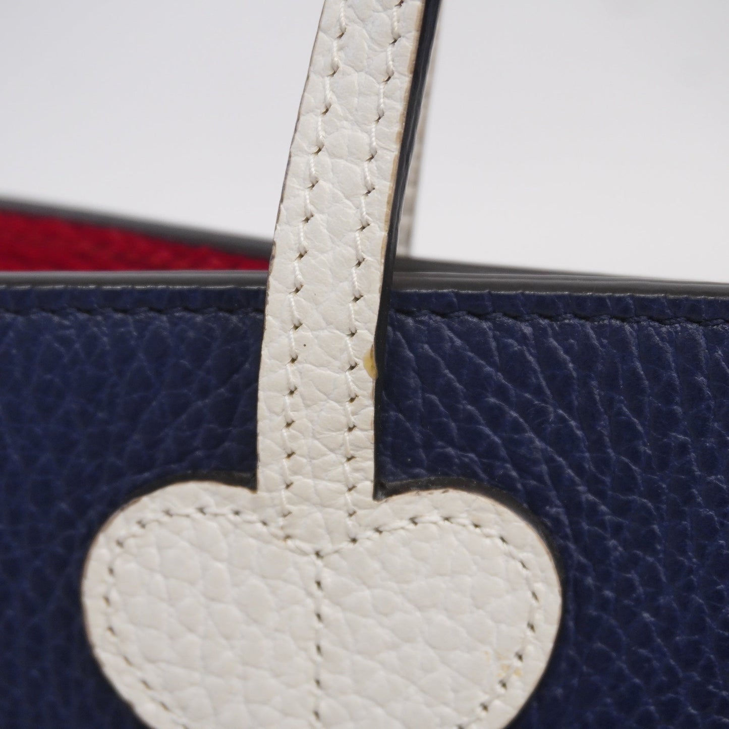 Gucci  Children 457195 Leather HandBag Navy,White