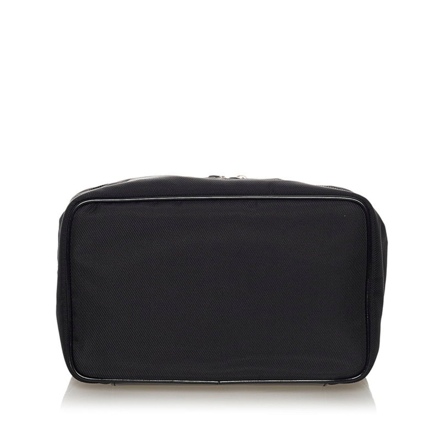 Gucci Vanity Handbag 032 1956 Black Nylon Leather Ladies GUCCI