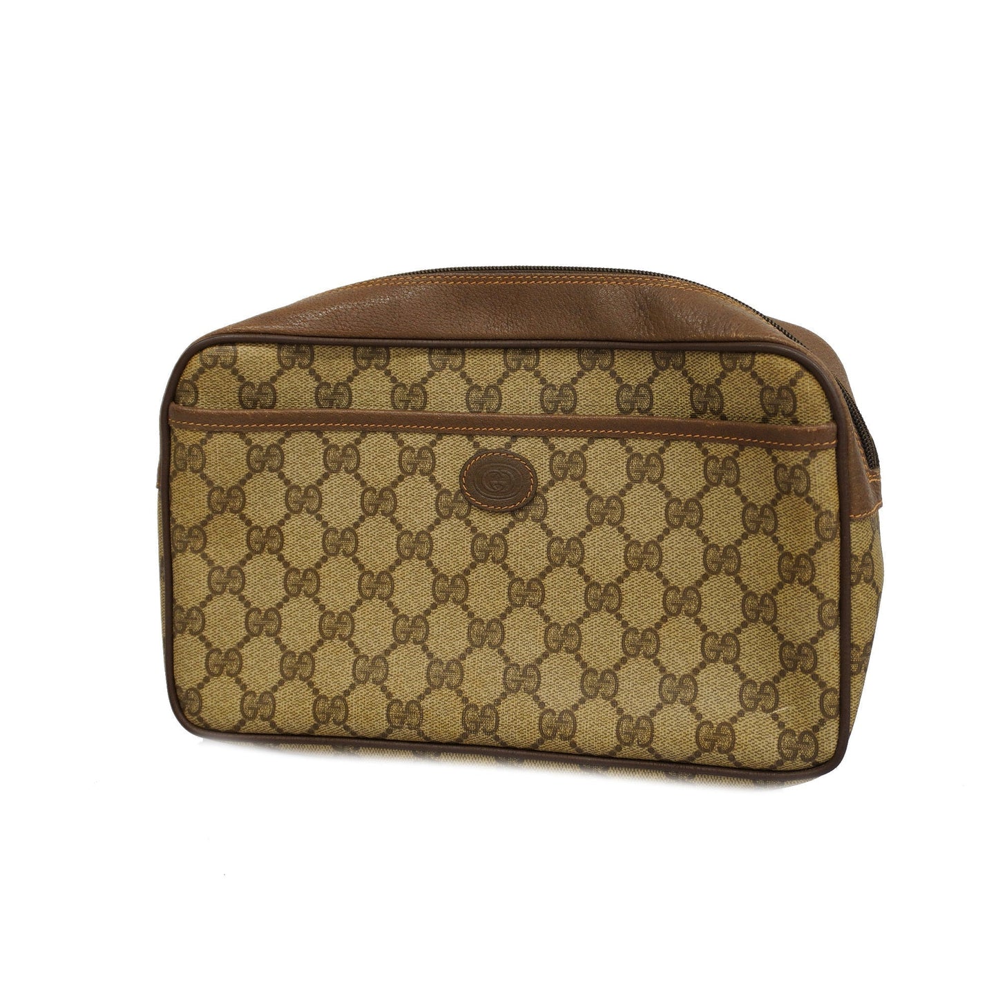 Gucci  Clutch Bag 89.01.044 Women's GG Supreme Clutch Bag Beige,Brown