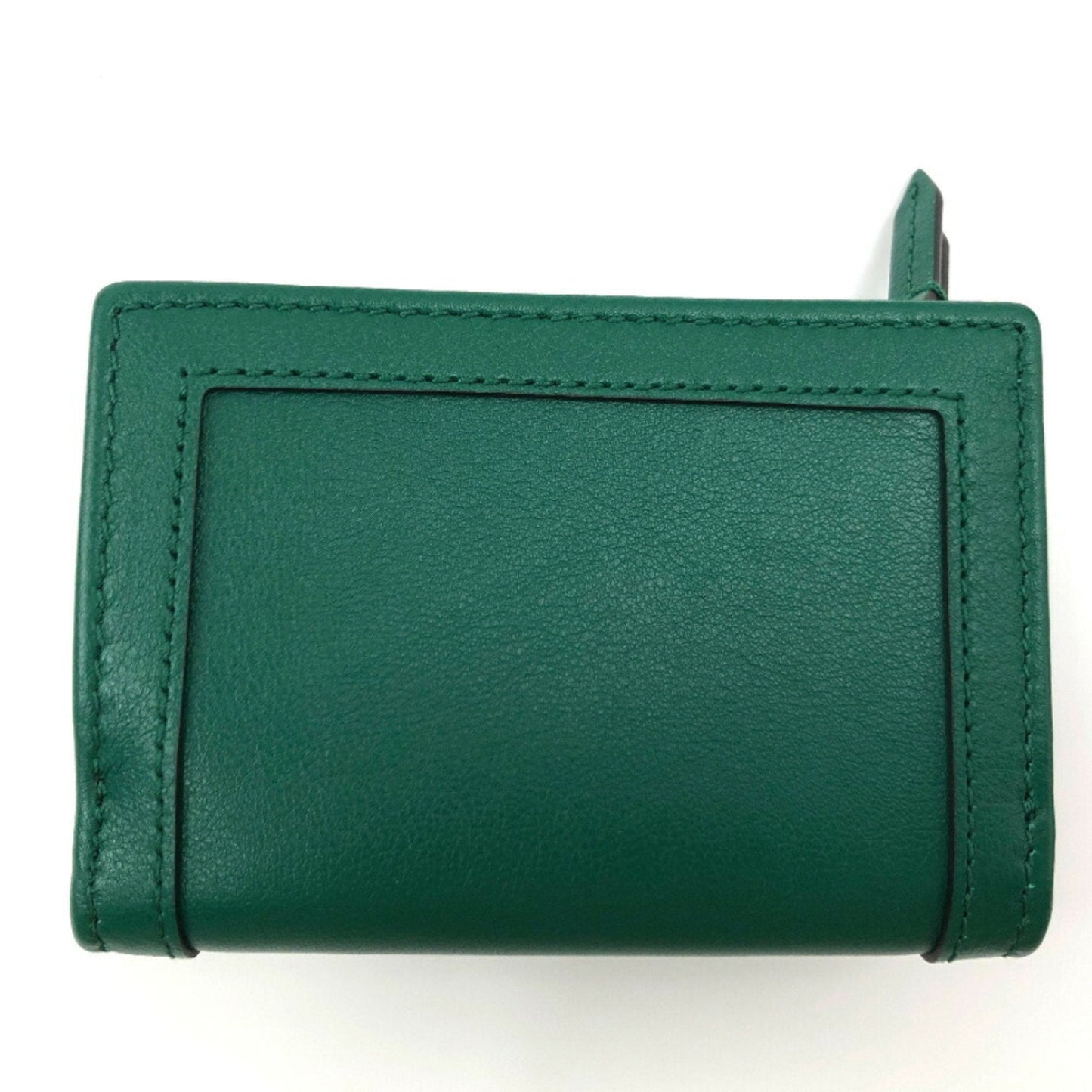 Gucci trifold wallet bamboo medium 658633 leather green ladies GUCCI