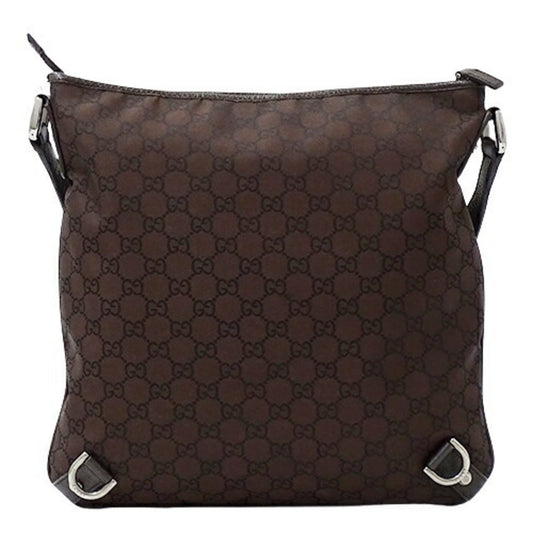 Gucci Bag Women's Shoulder Abbey GG Nylon Brown 268642 Crossbody