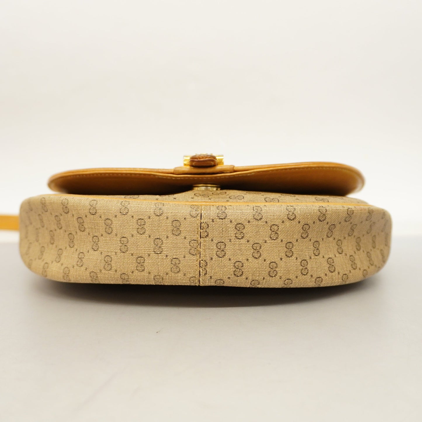 GUCCIAuth  Sherry Line Micro GG 007 89 1095 Women's PVC Shoulder Bag Beige