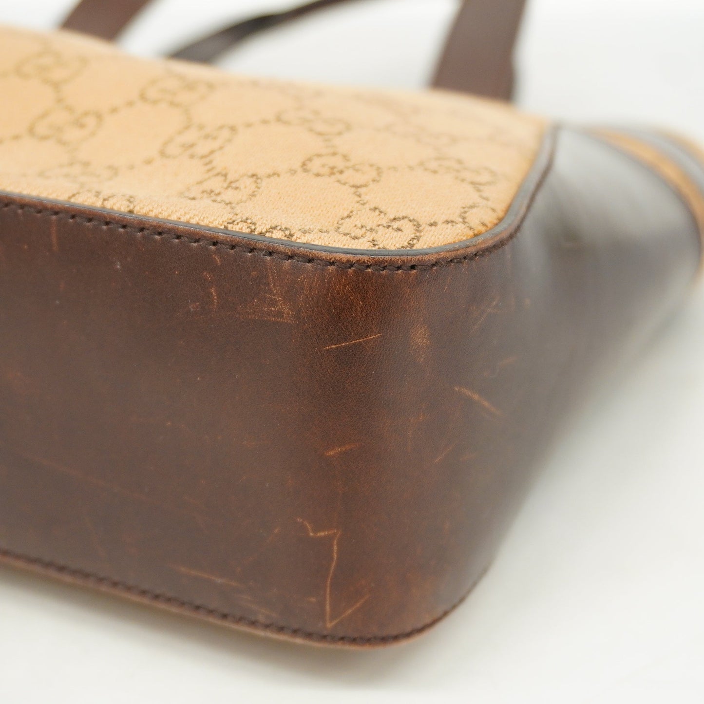 GUCCIAuth  GG Canvas Tote Bag 73983 Women's Tote Bag Brown