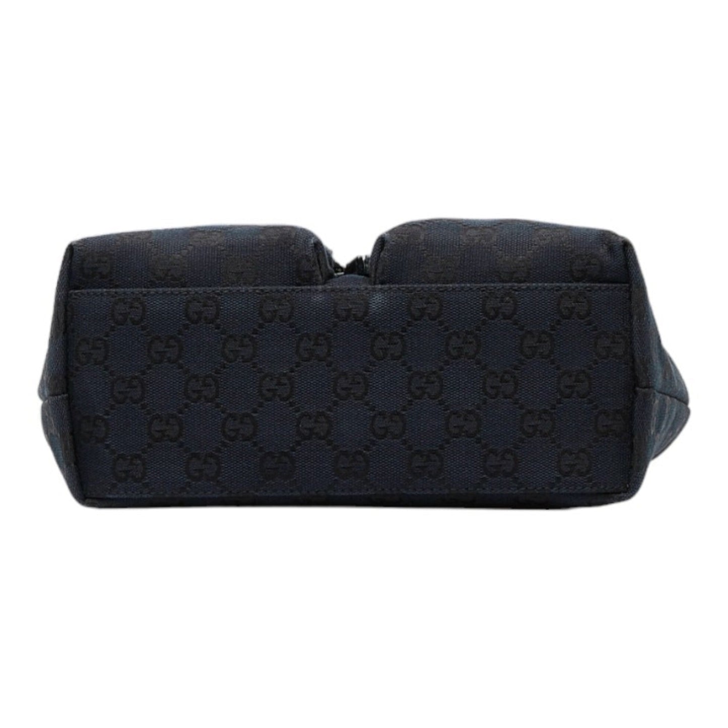 GUCCI GG canvas handbag tote bag 0021080 black leather ladies