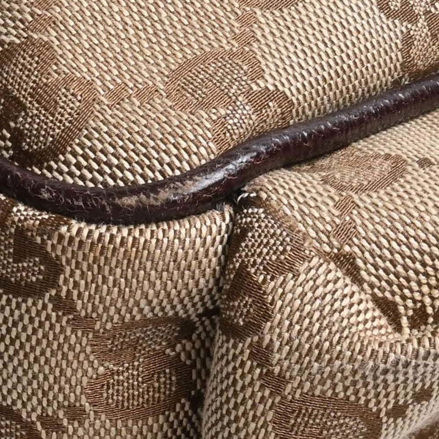 GUCCI GG Canvas Mother's Bag Shoulder 123326 Beige Women's
