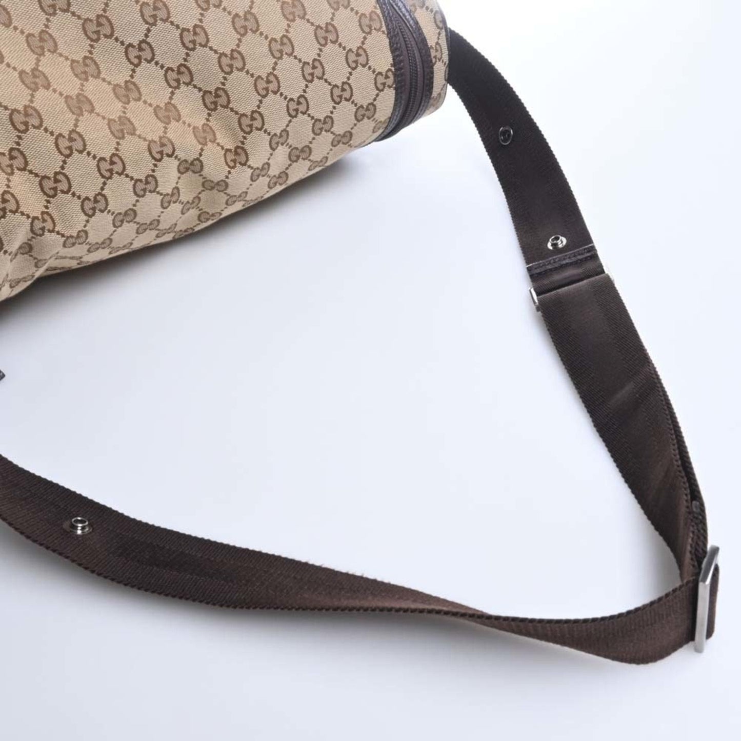 GUCCI GG Canvas Mother's Bag Shoulder 123326 Beige Women's