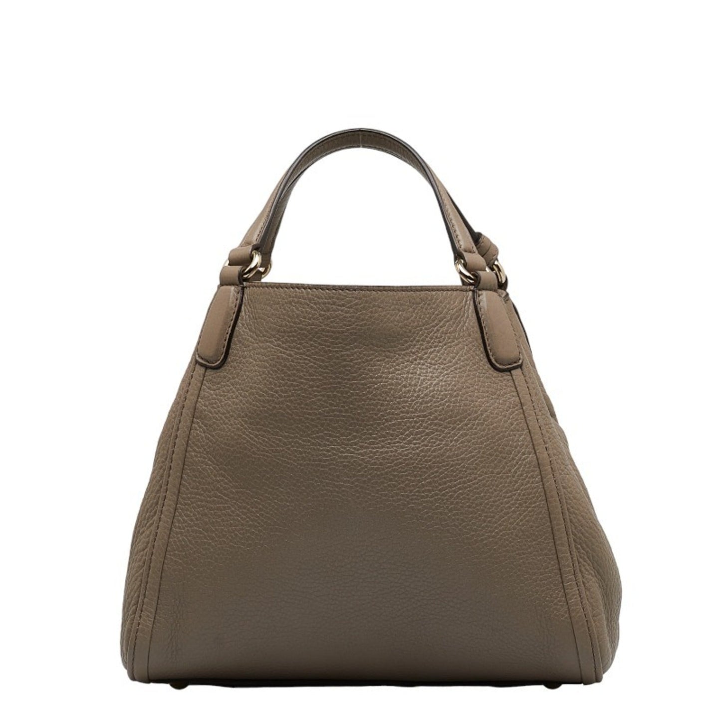 GUCCI Soho Interlocking G Handbag Shoulder Bag 2WAY 336751 Gray Leather Ladies
