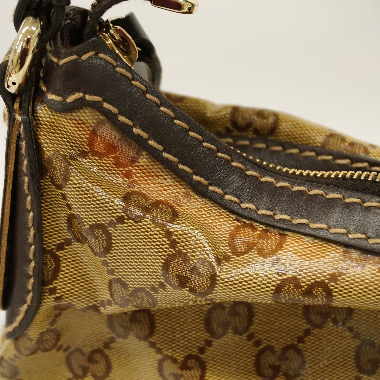 GUCCIAuth  GG Crystal Shoulder Bag 223965 Women's Coated Canvas,Leather