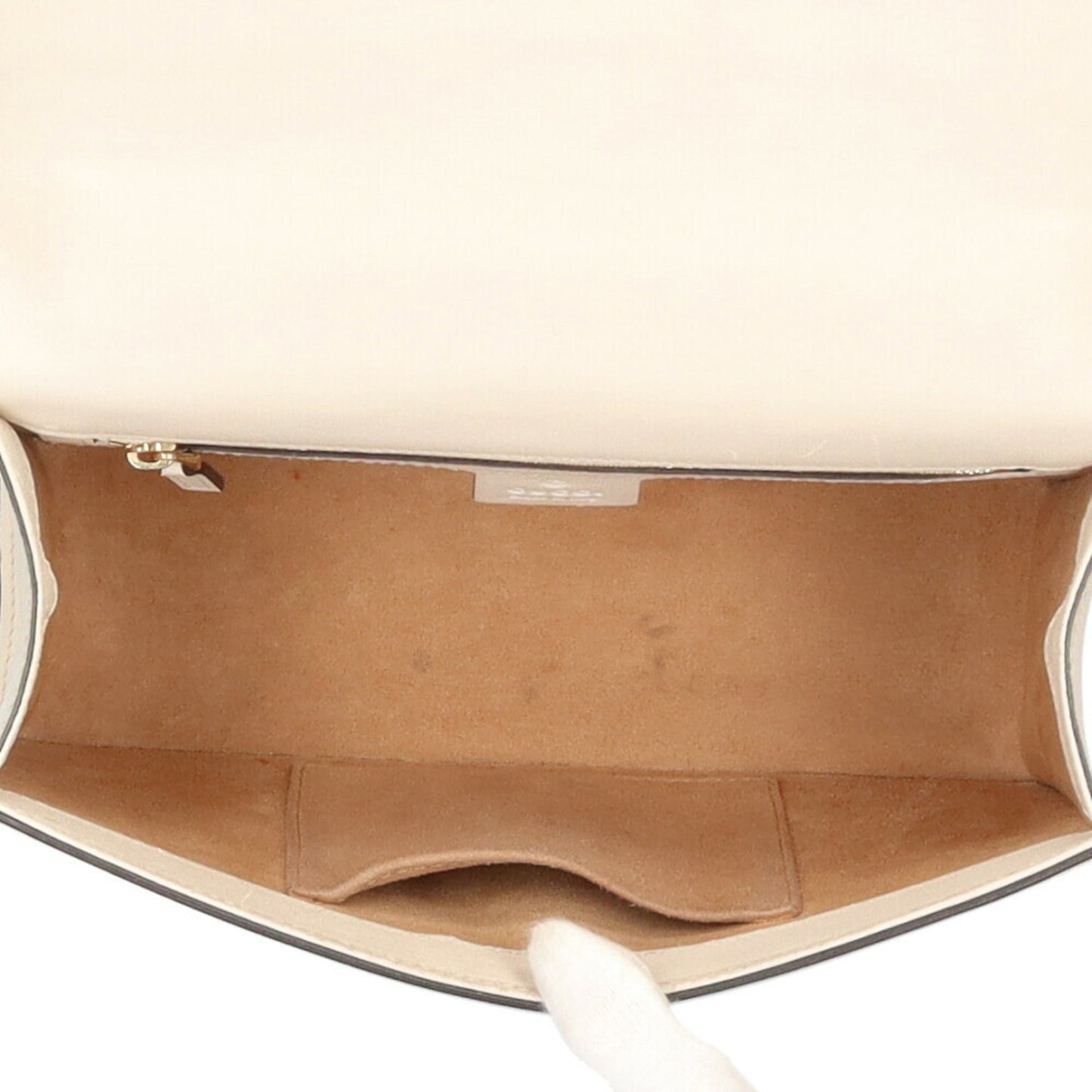 Gucci shoulder bag leather white ladies