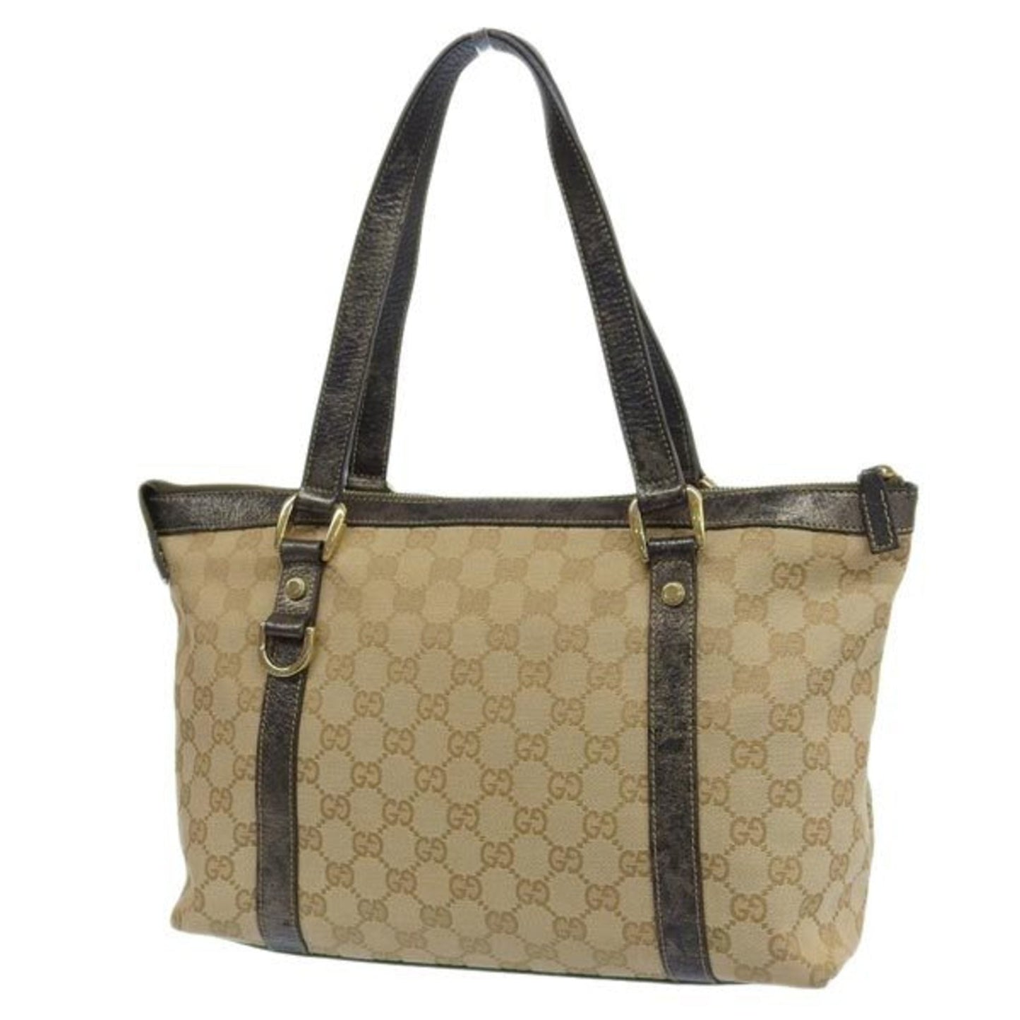 GUCCI GG Canvas Tote Bag 141470 Beige Women's