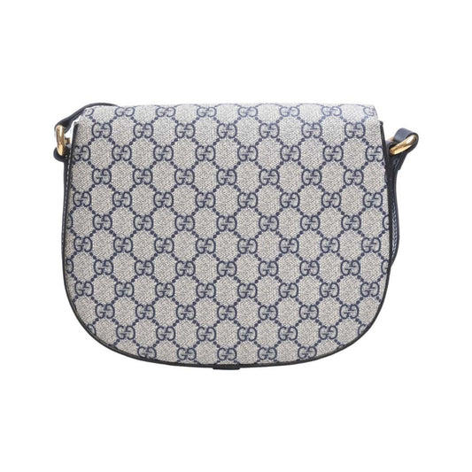 GUCCI GG Supreme Leather Shoulder Bag 432150 Navy Ladies