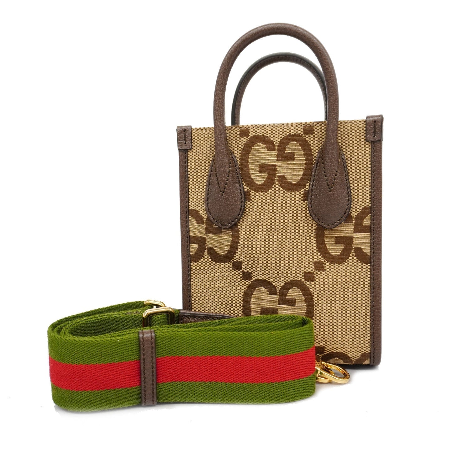 Gucci  2way Bag Jumbo GG 699406 Women's Canvas,Leather HandBag,Shoulder Bag