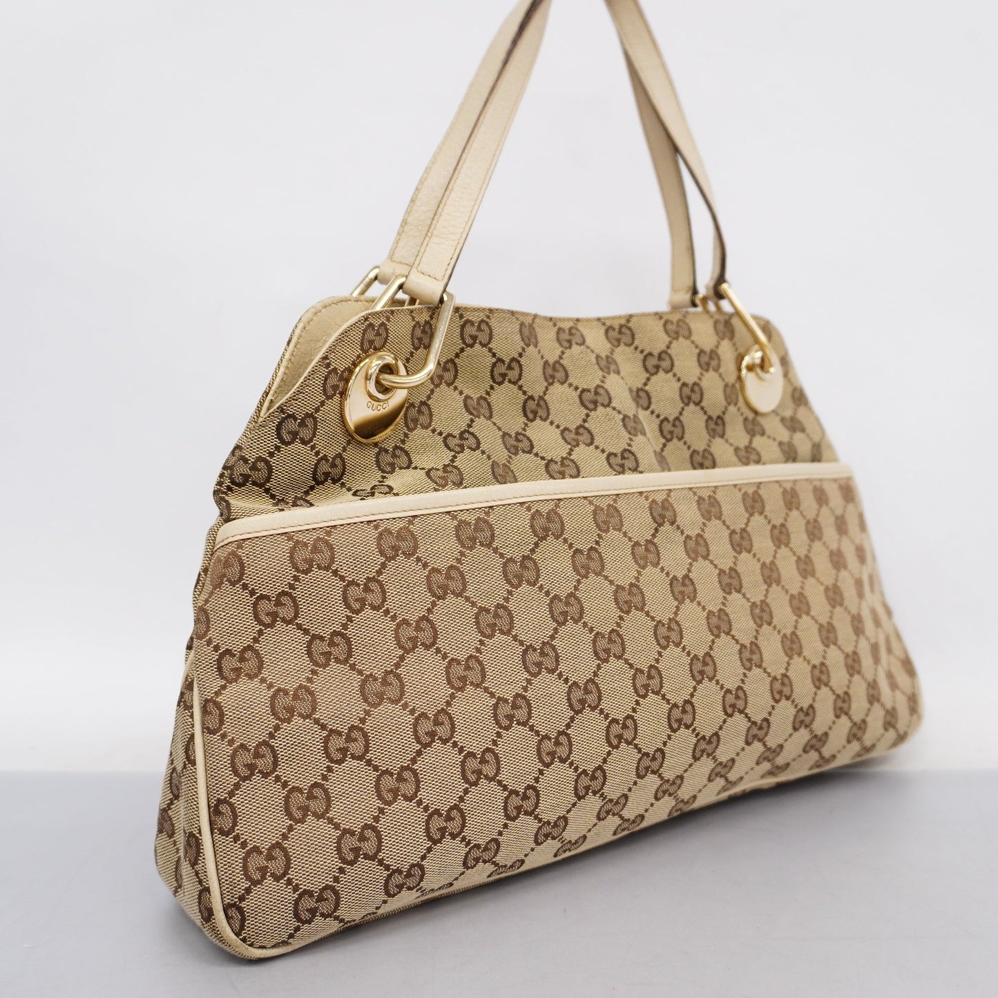 Gucci  GG Canvas HandBag 121023 Women's HandBag Beige,Ivory