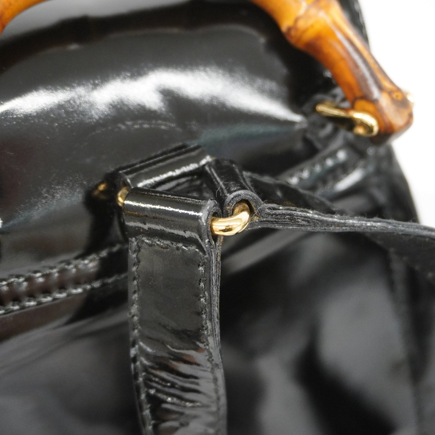 GUCCIAuth  Bamboo Rucksack 003 1998 0030 Women's Leather Backpack Black