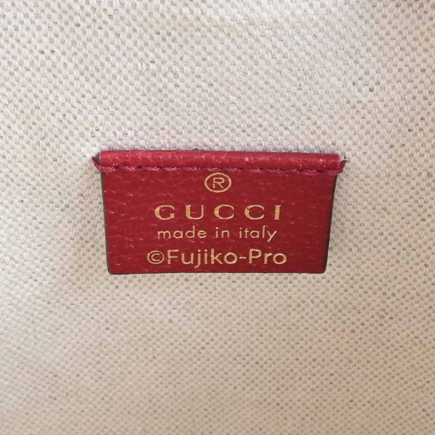 Gucci Micro GG Supreme Mini Bucket Bag Shoulder Doraemon Red/Brown PVC