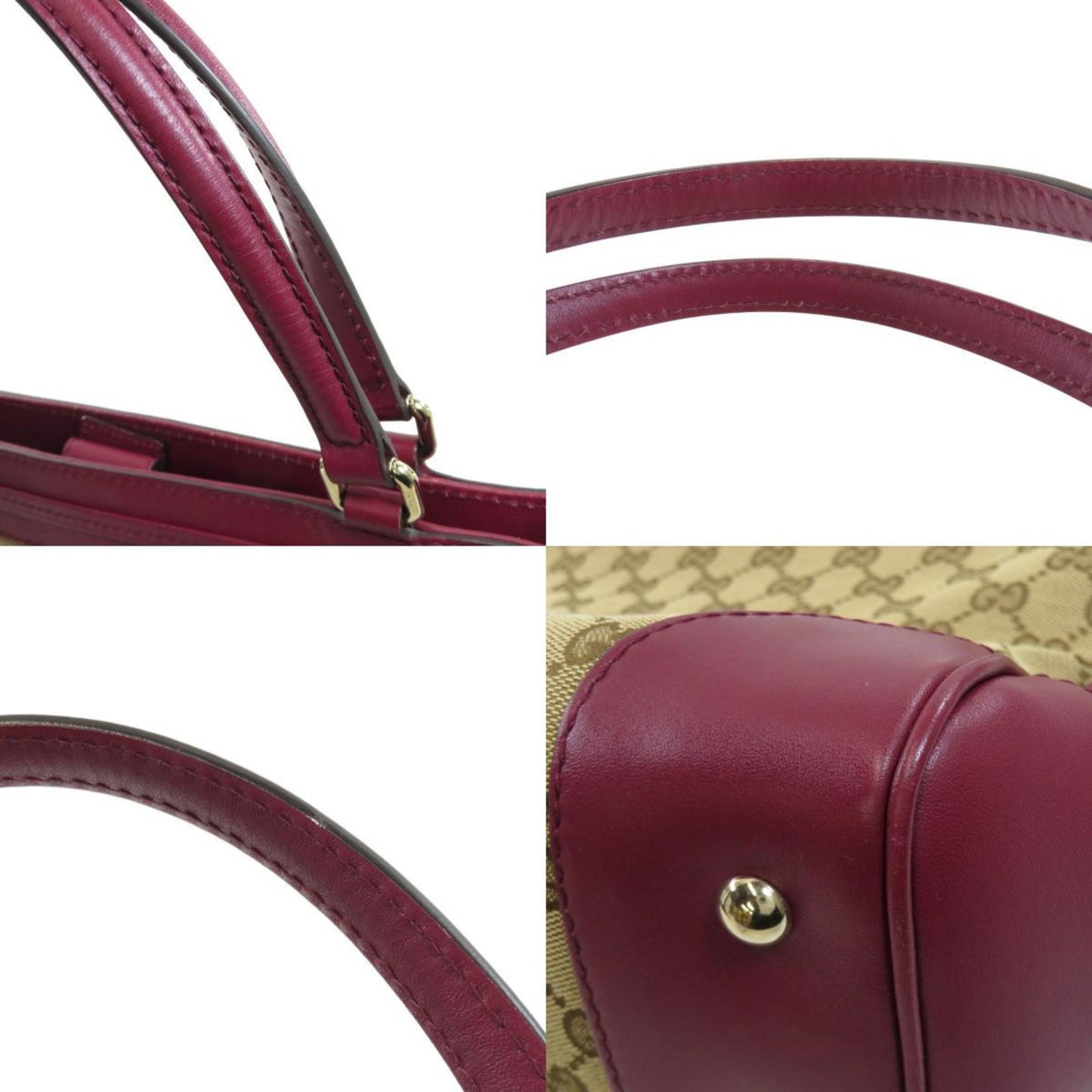 Gucci 257061 GG Tote Bag Canvas / Leather Women's GUCCI