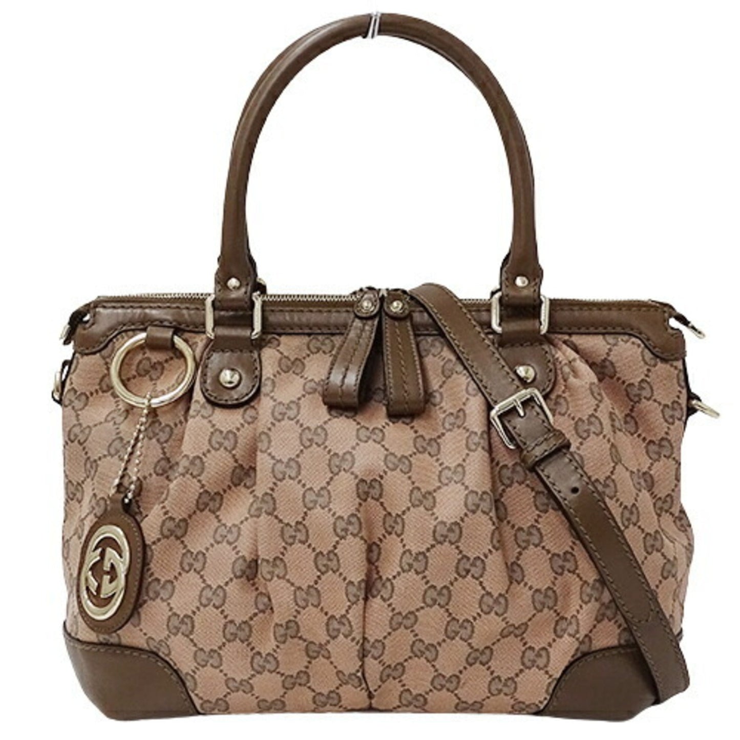 Gucci Bag ladies handBag shoulder 2way GG canvas Sookie pink brown 247902
