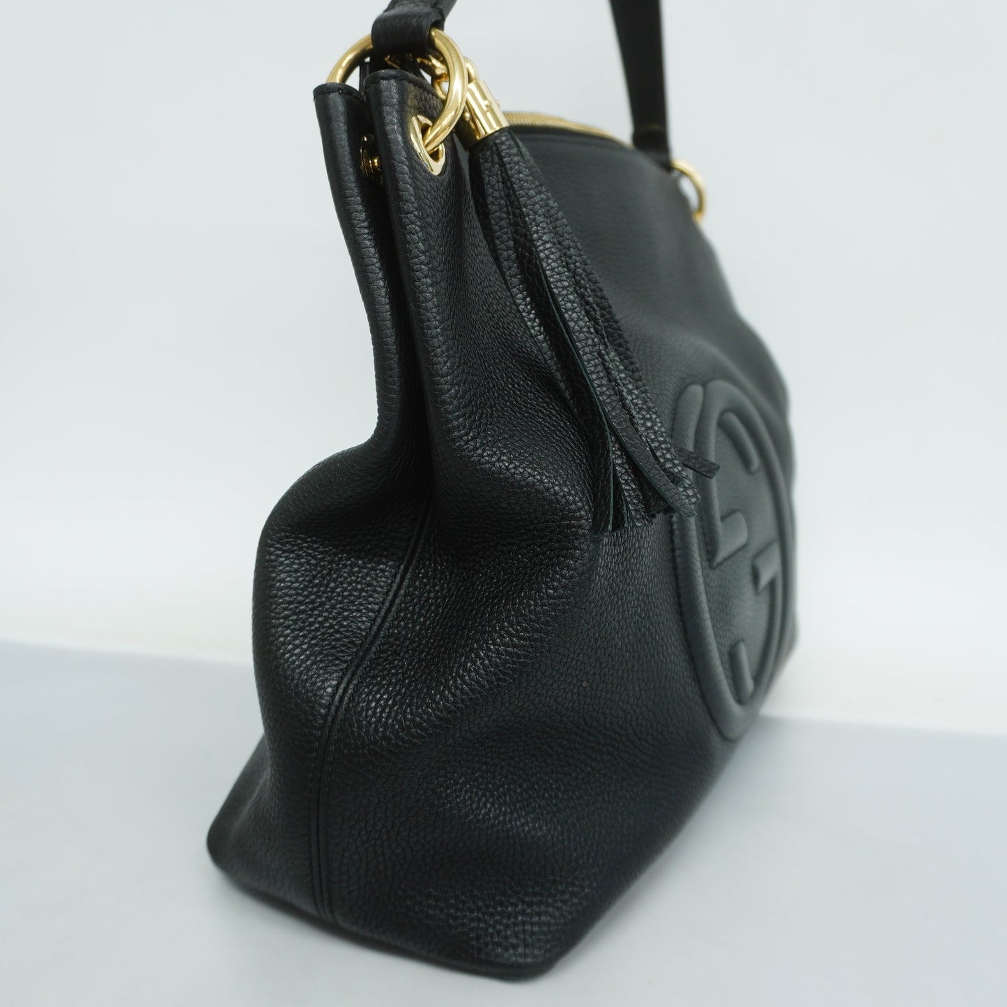 GUCCIAuth  Soho Shoulder Bag 536194 Women's Leather Shoulder Bag Black