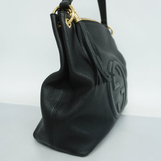 GUCCIAuth  Soho Shoulder Bag 536194 Women's Leather Shoulder Bag Black